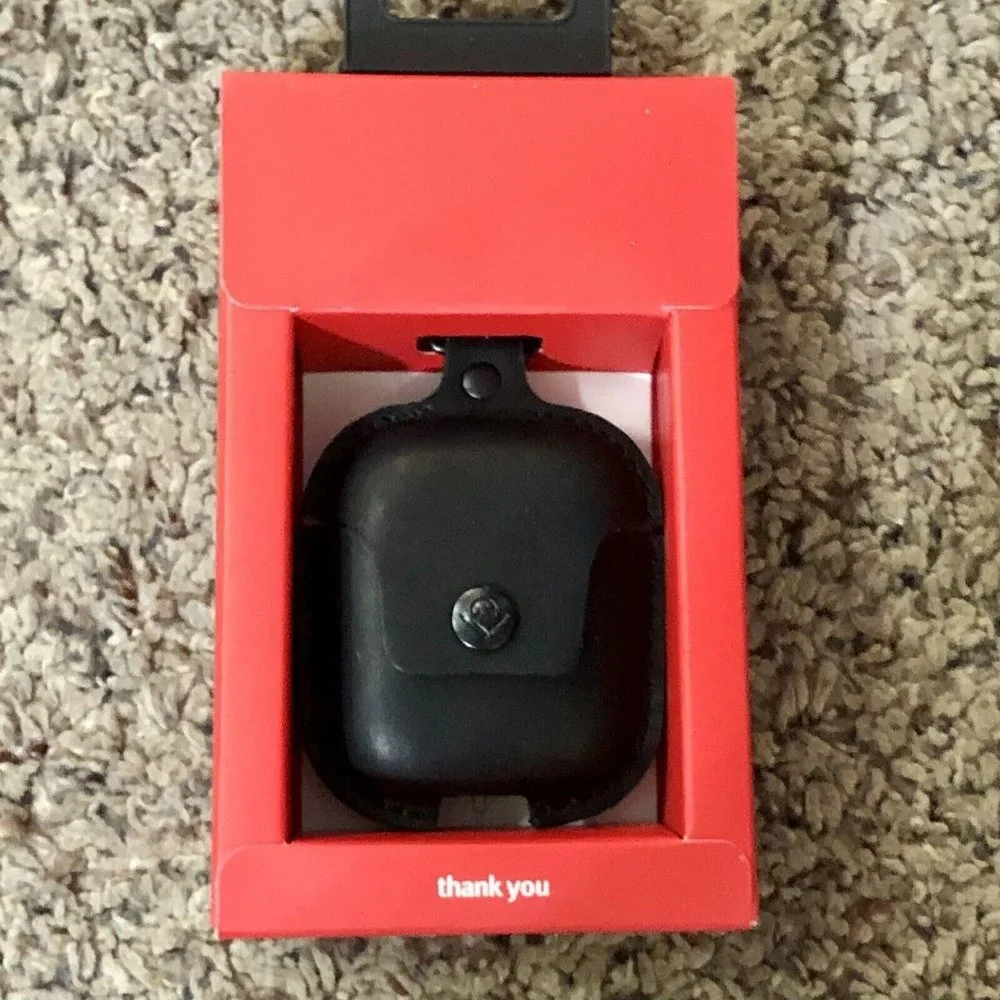 Twelve South AirSnap Leather Case for AirPods New Black Open Package - Picture 2 of 10